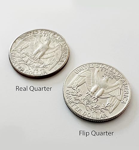 Miniatura 4 de Canailles Mordedura con bisagras y moneda de cuarto plegable, truco mágico Cool Quarter para bromas, trucos y más