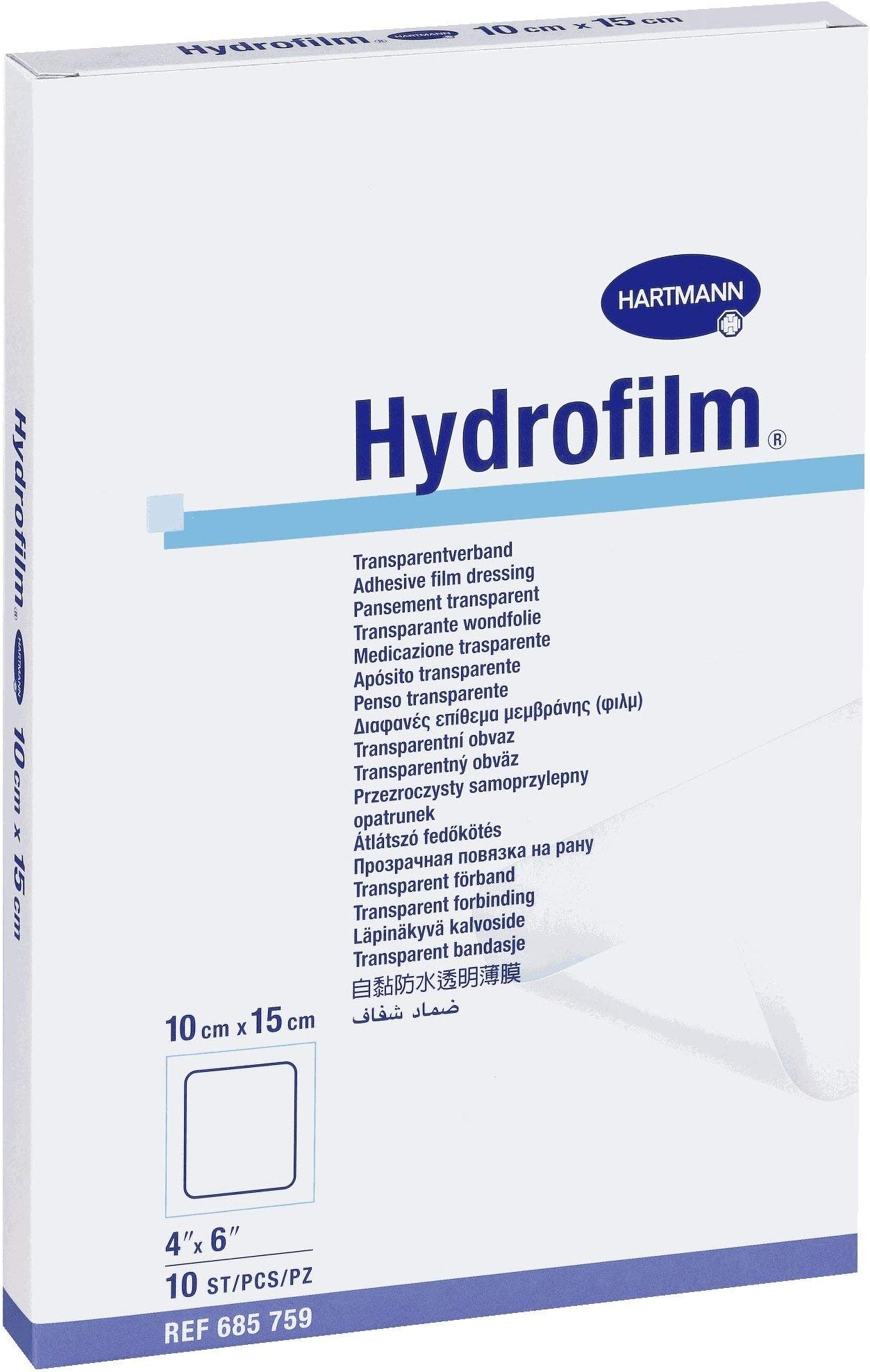 Hydrofilm HYD704B ADH Dressing 10x15cm (Pack of 10), 200g