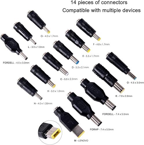 Miniatura 6 de Cargador portátil de 64000 mAh, PD 100 W USB C de alta capacidad con salidas de CC 12 V/16 V/20 V/24 V, carga rápida, cargador de batería para