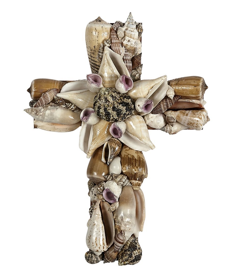 Natural Shells Cross Wall Décor 8
