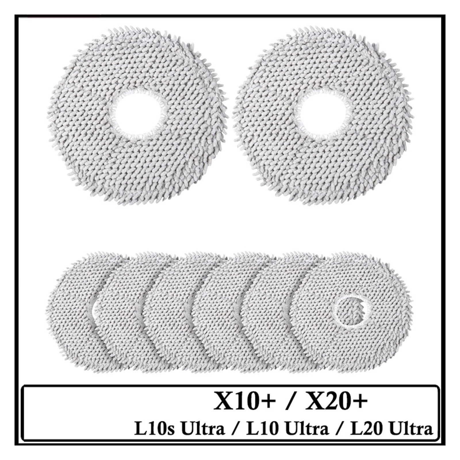 Aspirapolvere Mop Bagnato, Compatibile con Xiaomi, X10+ | X20+ e compatibile con Dreame, L10s Ultra / L10 Ultra / L20 Ultra(18PCS Mop)