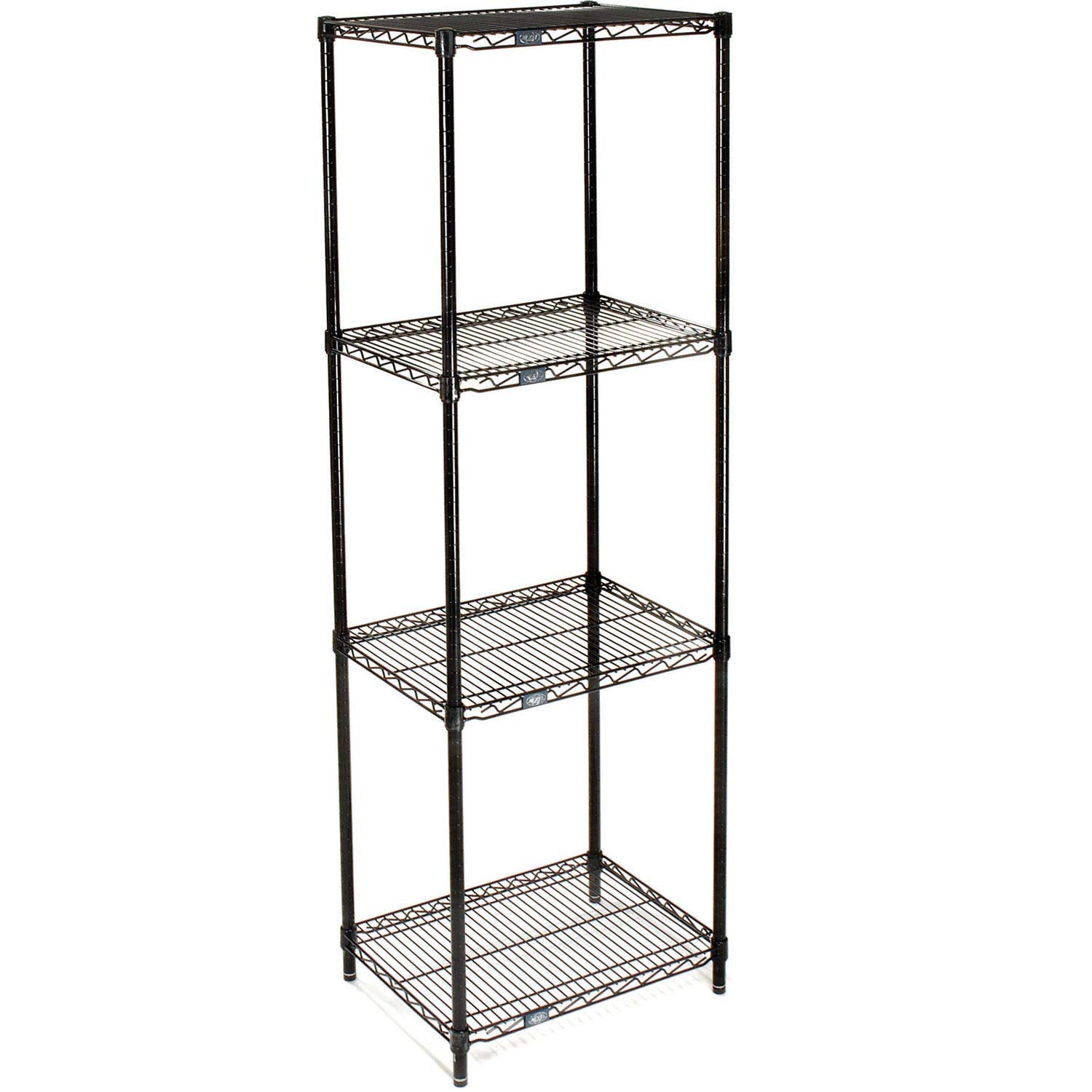 Nexel Adjustable Wire Shelving Unit, 4 Tier, NSF Listed