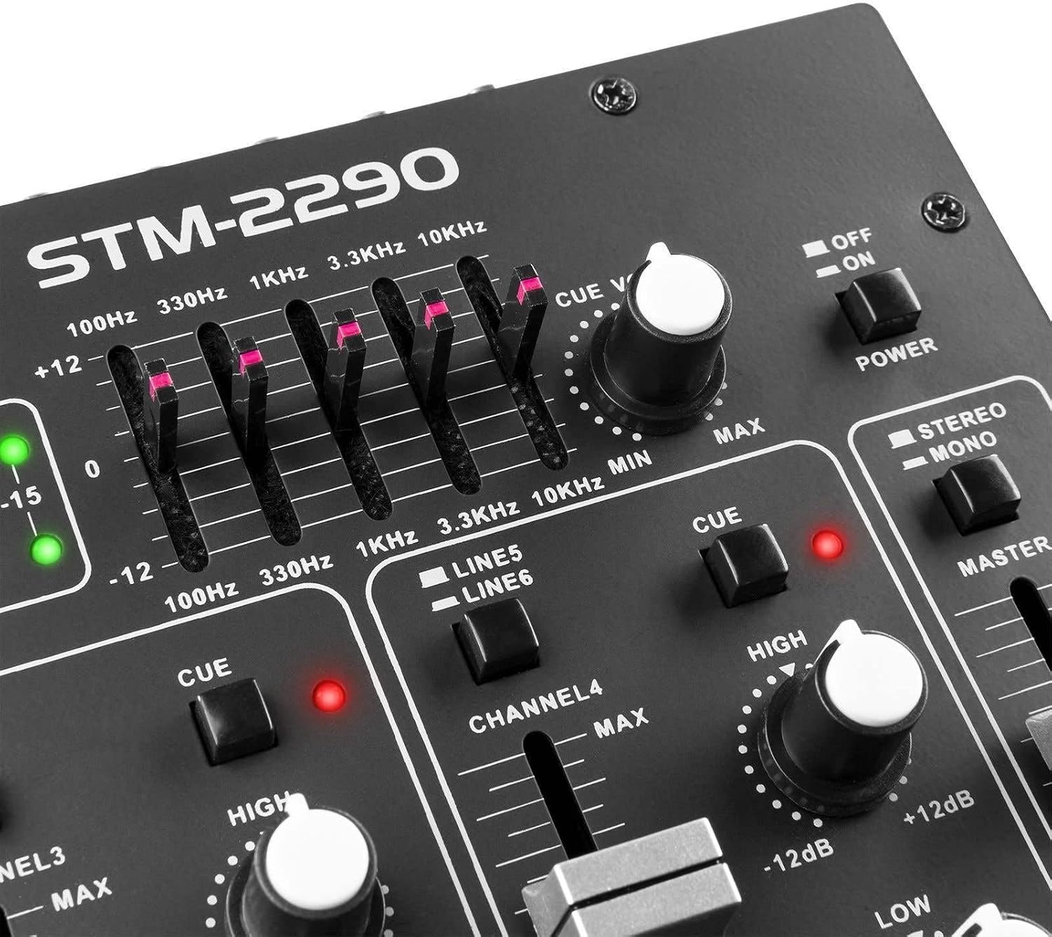 Vonyx STM2270 DJ Mixer rear panel connections