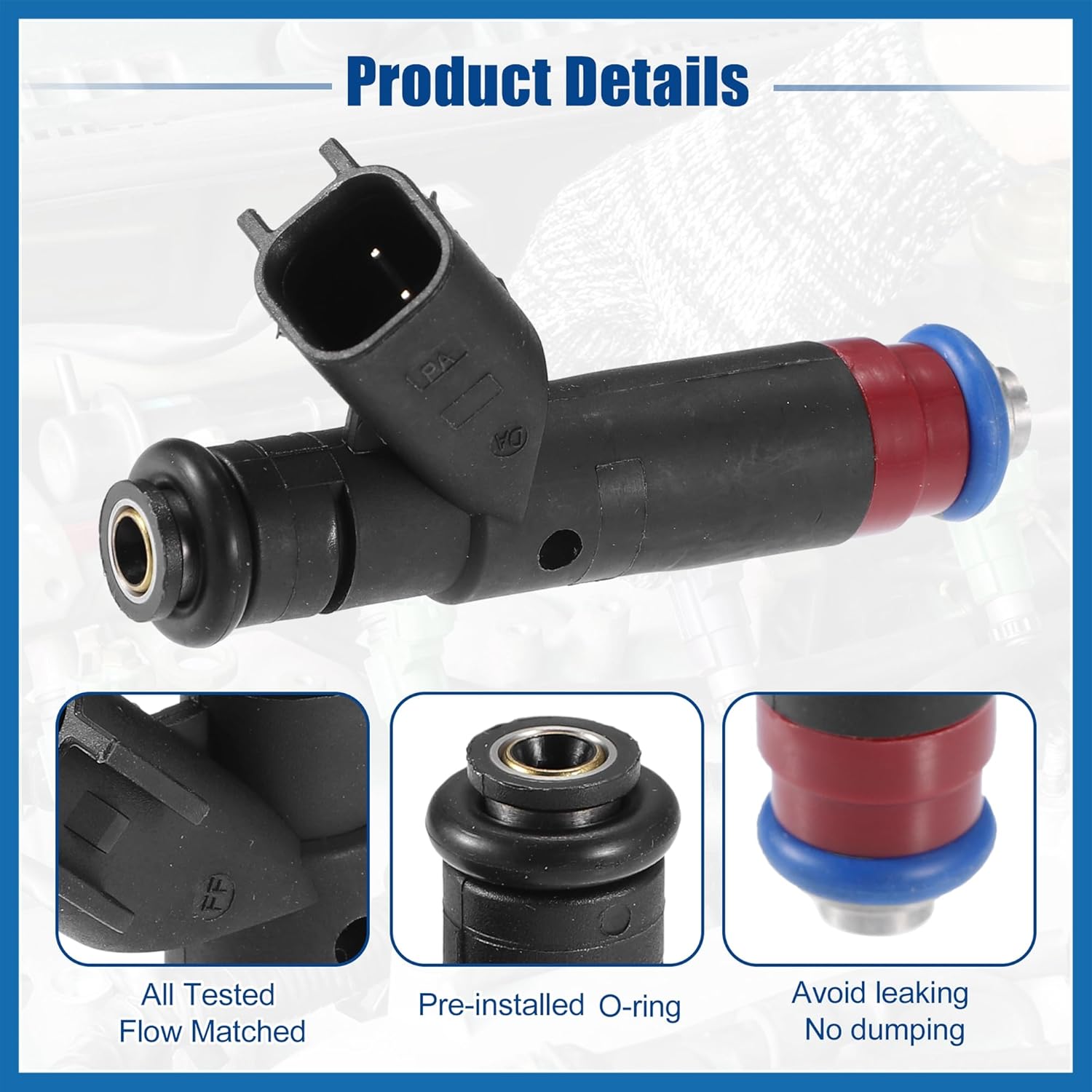 Car Fuel Injector Nozzle Replacement Fit for Ford Explorer 4.6L V8 2002-2004 No.1L2Z-9F593-DA - Pack of 8 Black Item Replacement