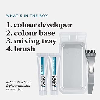 Just for men Moustache & Beard Real Black Dye , Eliminates Grey for a Thicker & Fuller Look M55