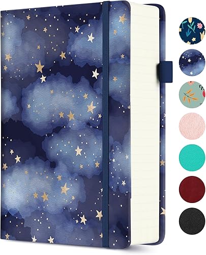 Miniatura 1 de Cuaderno de diario para escribir, 320 páginas forradas de cuero de tapa dura para mujeres y hombres, cuadernos con rayas universitarias para