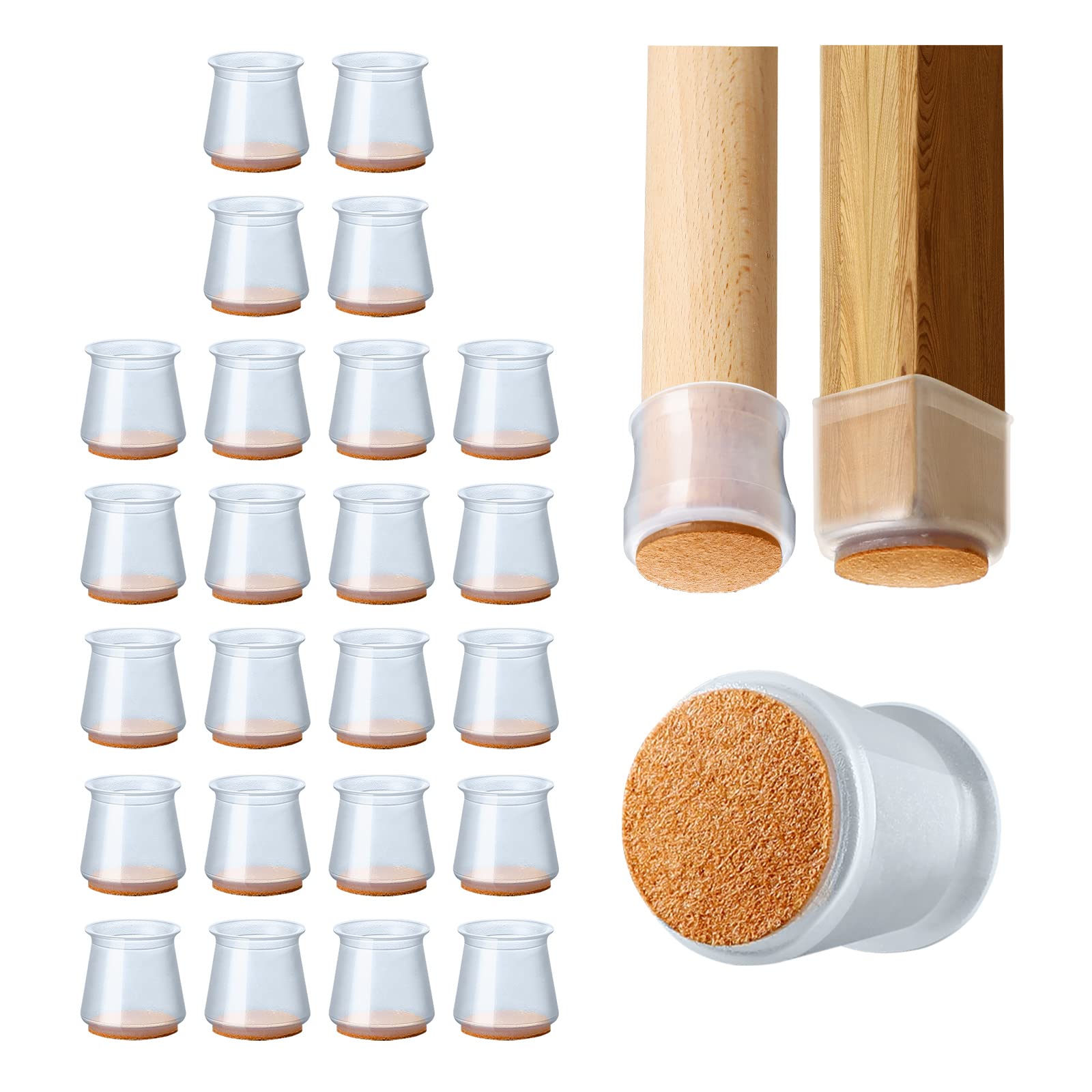 JOLIGAEA 32 Pièces Protection Pied De Chaise Silicone, Protections De Sol En Sil