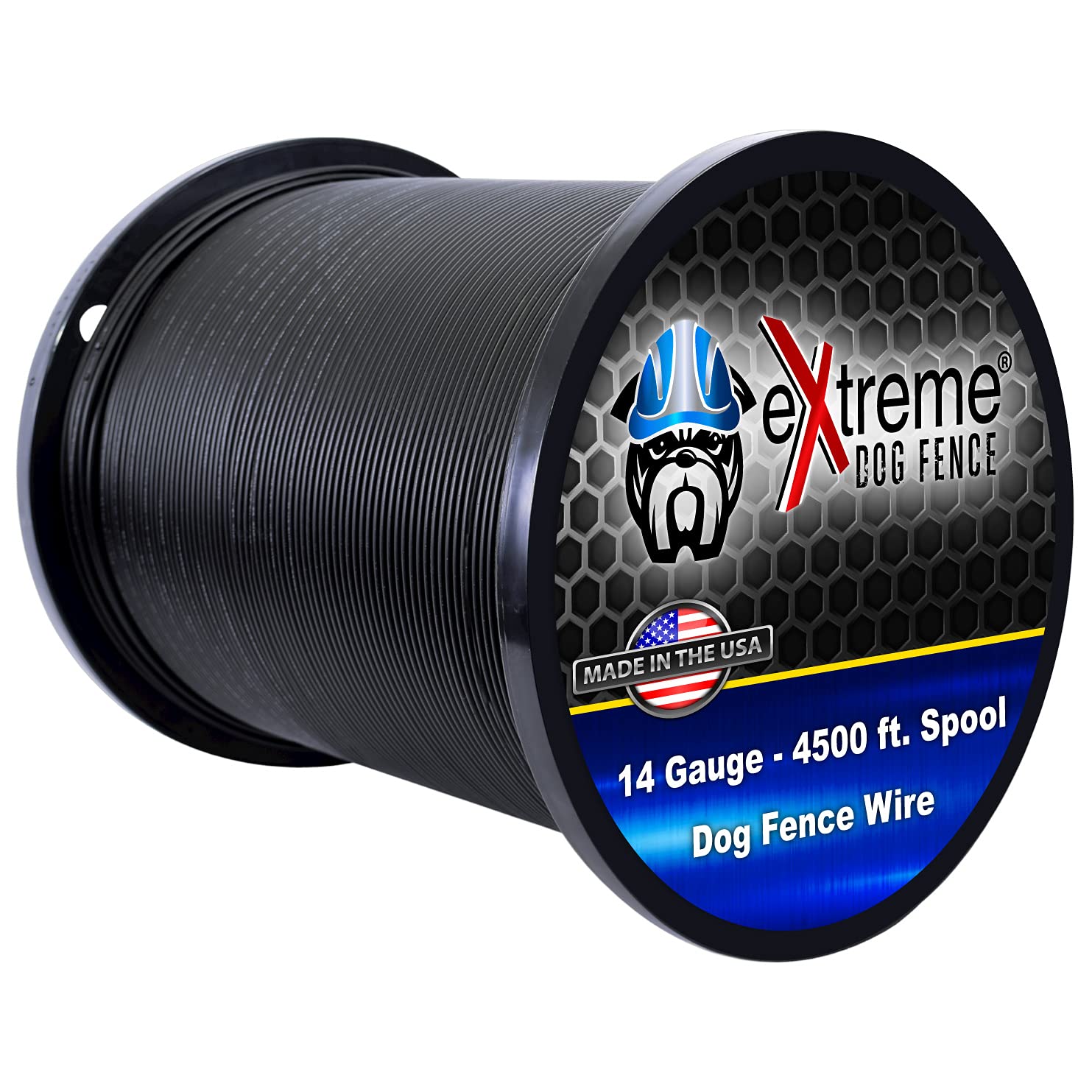 4500 Feet of Extreme Dog Fence's Heavy Duty Polyethylene Coated 14 Gauge Pet Containment Wire - Compatible with Any Brand Dog Fence System or Any Application That Uses Copper Tracer Wire