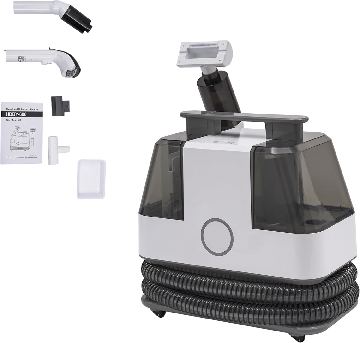 Carpet Cleaner Machine 450W Upholstery Cleaner Portable Carpet Spot and Upholstery Cleaner Lightweight Carpet Cleaner with Wheels Small Extractor Vacuum for Sofa Pet Hair Home Use| US STOCK