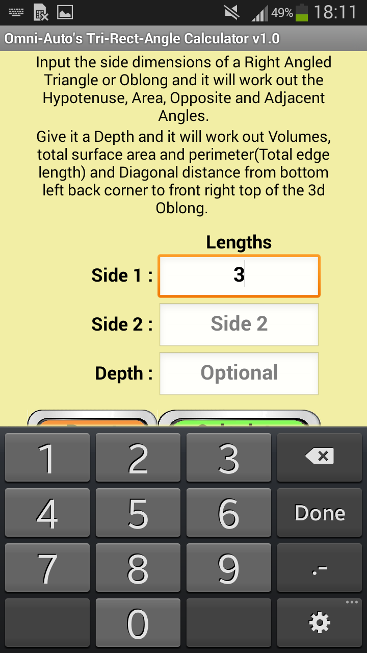 TriRectAngle Calculator App on Amazon Appstore