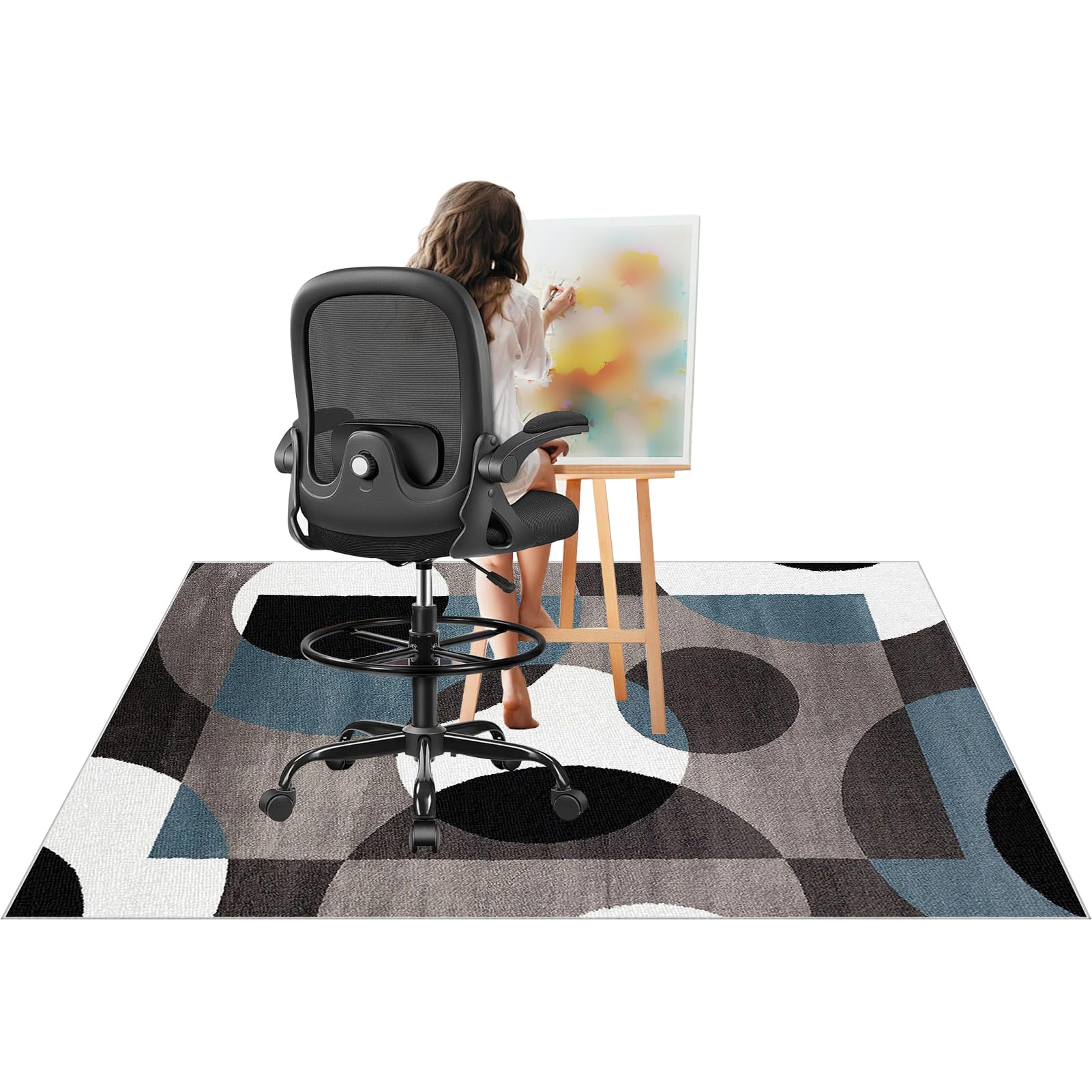 90 x 140 cm Alfombrilla Protectora para Silla de Oficina, Alfombra Silla de Oficina para Suelos Duros, Alfombra Gaming Suelo, Alfombrilla de Escritorio para Parquet, Protector Suelo Silla Ruedas