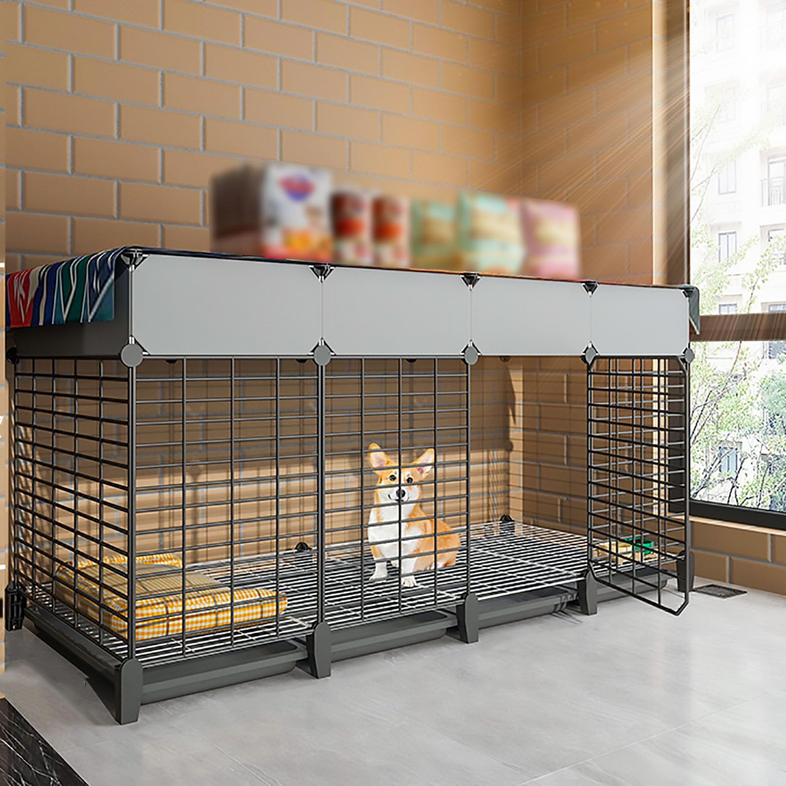 Cage en fil de fer pour éducation et voyages sereins avec votre jeune chien