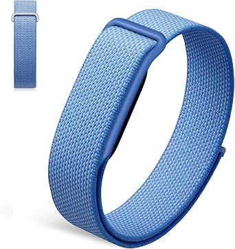 Nylon Band Compatible for Google Fitbit Air, Breathable Braided Sport Loop Replacement Strap with Stainless Steel Buckle, Soft Adjustable Woven Wristband for Women Men, Non-Original