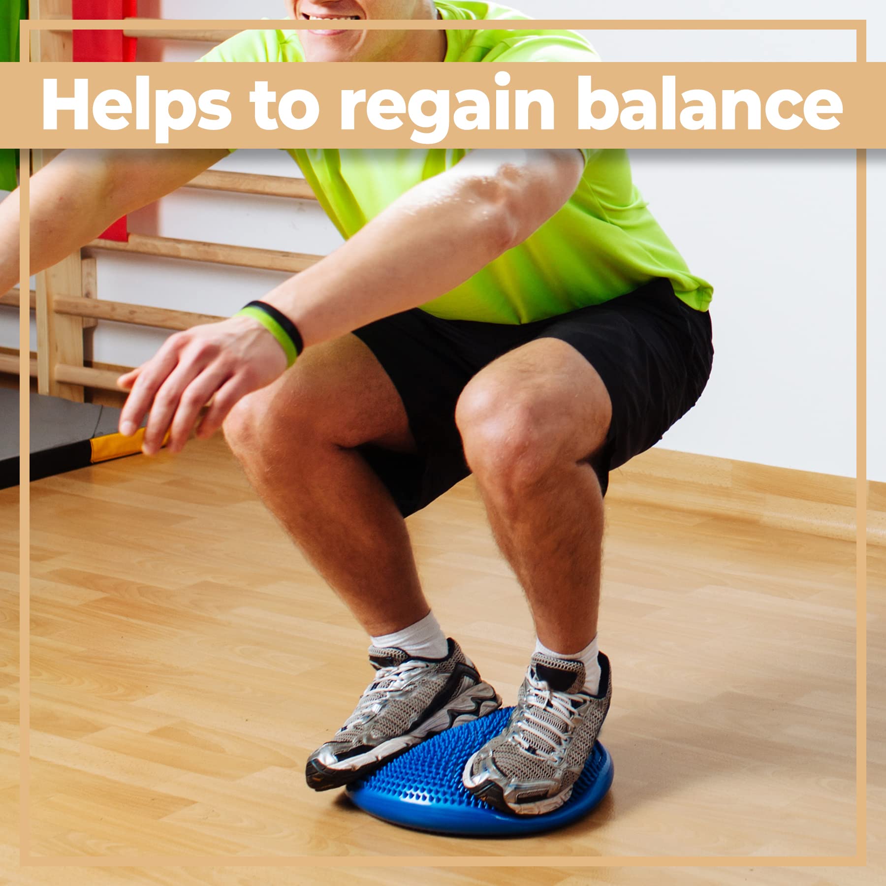 Cuscino Propriocettivo Gonfiabile Ø34cm - Per Equilibrio E Riabilitazione - Foto 5