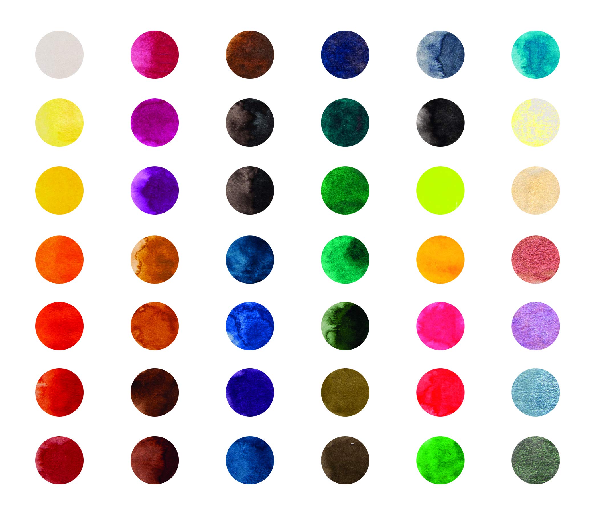 Elements Aquarellfarben-Set – 42 Premium-Aquarellfarben ganze Pfannen – handgegossene cremige Farbpfannen perfekt für Künstler, Anfänger, Studenten oder Hobbyisten mit 1 vielseitigem Wasserpinsel