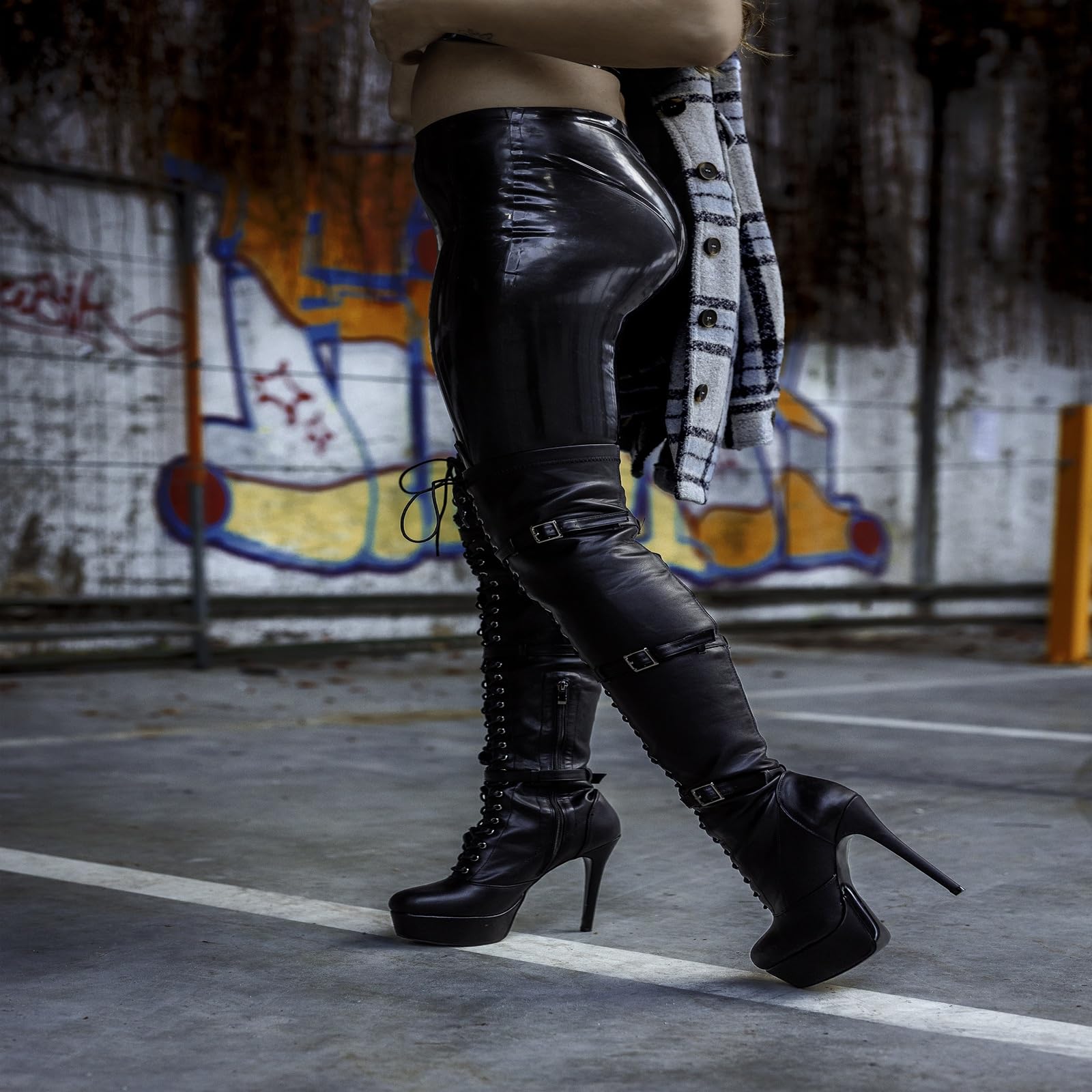 Only maker Mujer Sobre la rodilla Tacones altos Plataforma Tacón Stiletto Botas