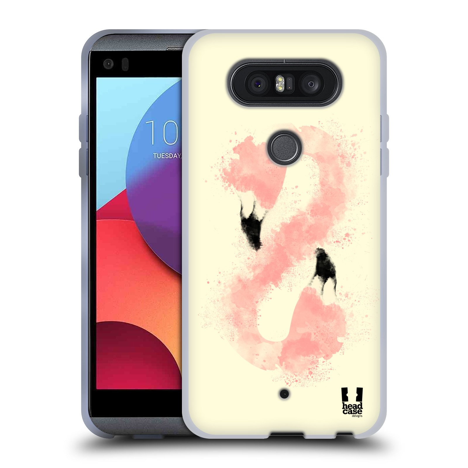 Head Case Designs Infinity Fab Flamingo Soft Gel Case Compatible With LG Q8