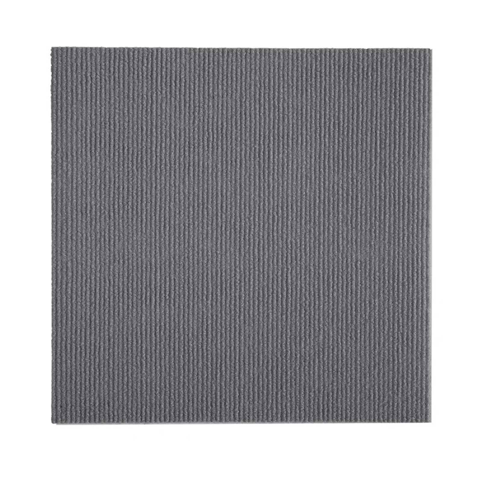 Carpet Tiles Peel and Stick, Self Adhesive Carpet Tiles 30x30cm Multicolor 10pcs Peel and Stick for Bedrooms(Grey)