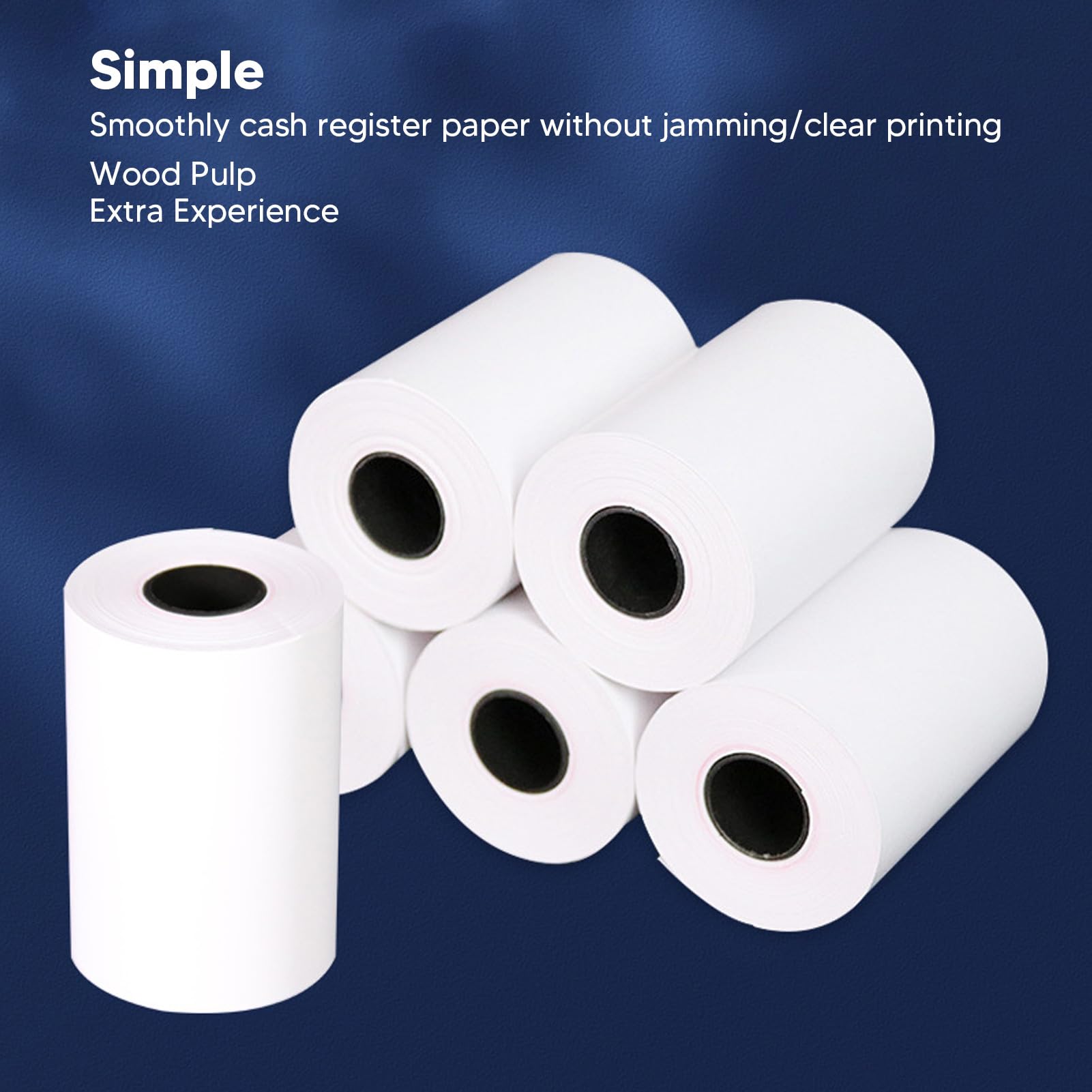 Rolki papieru termicznego Gruby, przezroczysty papier kasowy do drukarek paragonowych 100 rolek Termiczny papier paragonowy 2,2 x 1,2 cala Nadaje się do etykiet Zdjęcia DIY