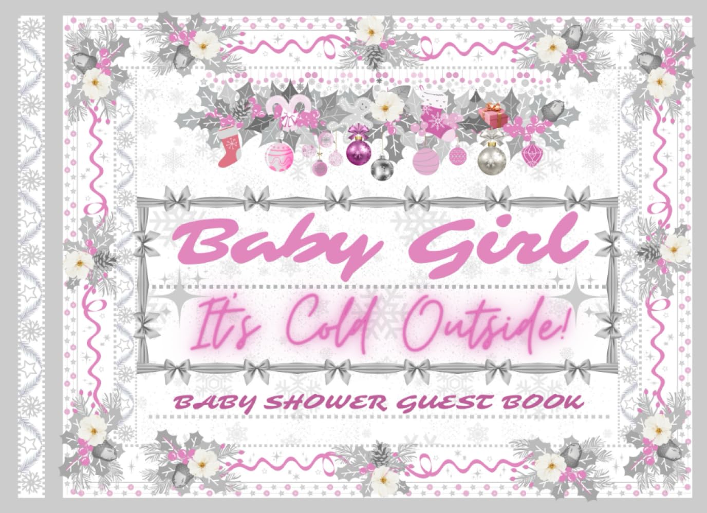 Livre d'or de bienvenue baby shower fille pour organiser les cadeaux et conserver les vœux