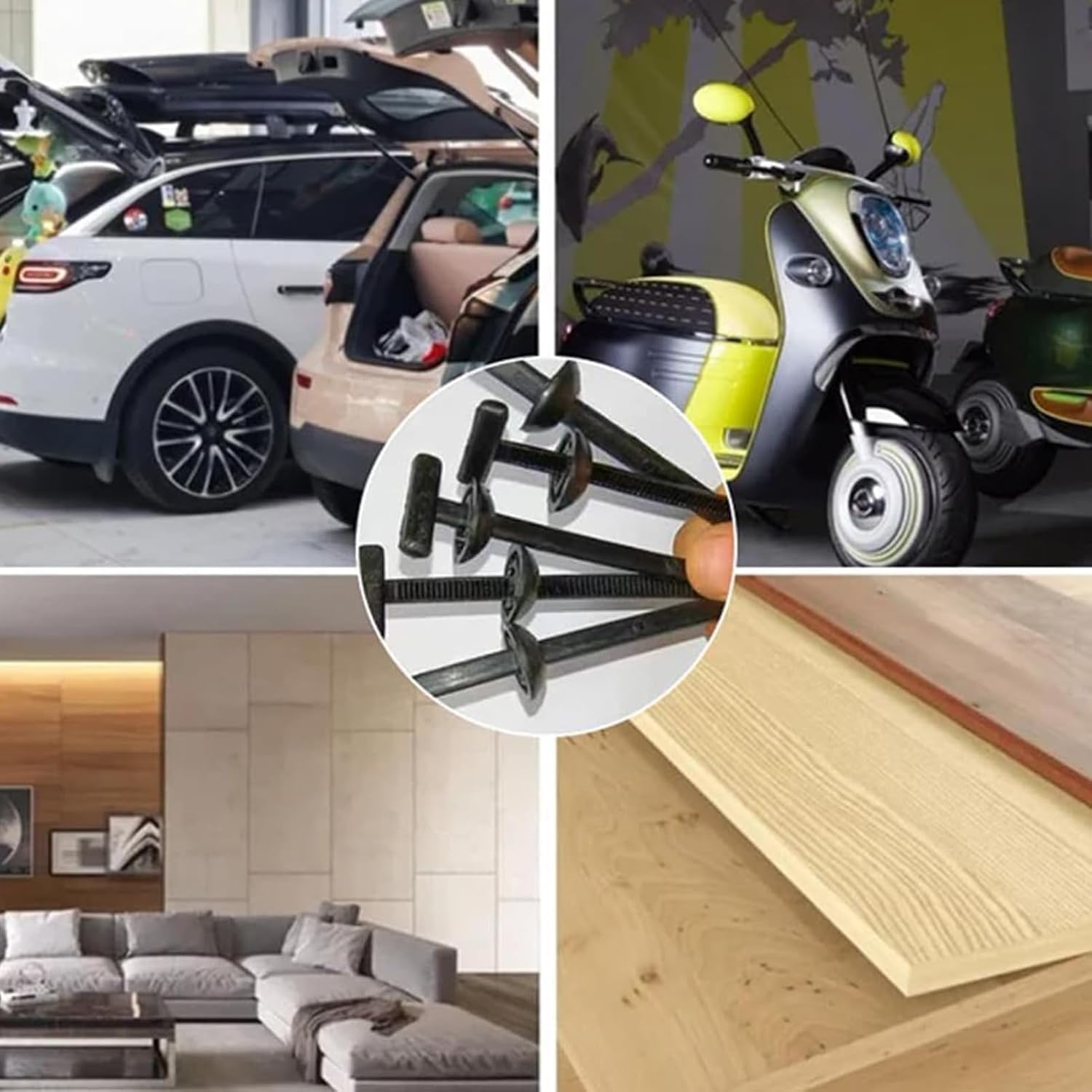 100 PCS Nylon Universal Cable Tie Buckle with Pin & Button Design - Heavy Duty Self-Locking Zip Ties Holder, UV Resistant Plastic Fasteners for Car Body, Tool Organization, and Daily Fixing (100)