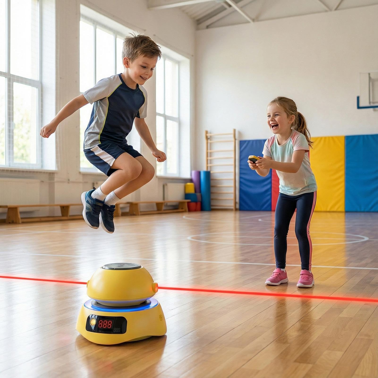 Máquina de cuerda de saltar – 1 10 niveles de velocidad, resistencia ajustable, cuerda duradera, equipo de salto eléctrico | Dispositivo de salto teledirigido para, adultos, hombres y mujeres