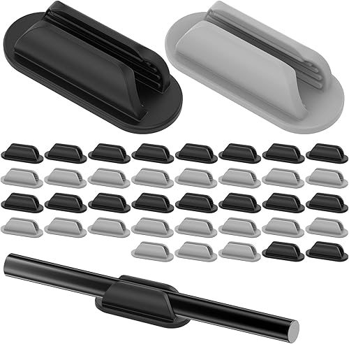 30 soportes adhesivos para bolígrafos, soporte de silicona para organizador de escritorio, clips de marcador portátiles para pared, escuela,