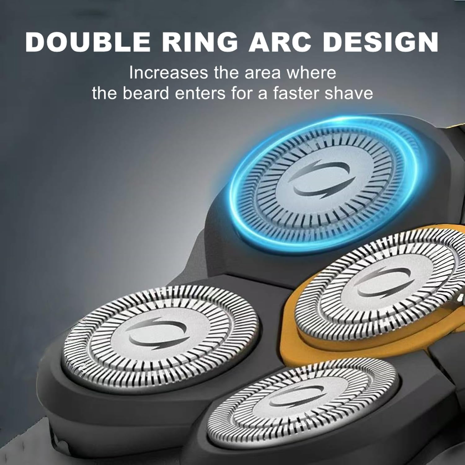 Magnetic 6 Blades Head Shaver Replacement Heads for Many 6D Magnetic Electric Razor,Newly Designed Magnetic 6D Blade Head Compatible with Head Shavers for Bald Men,2 Pack Travel Size. - Image 4