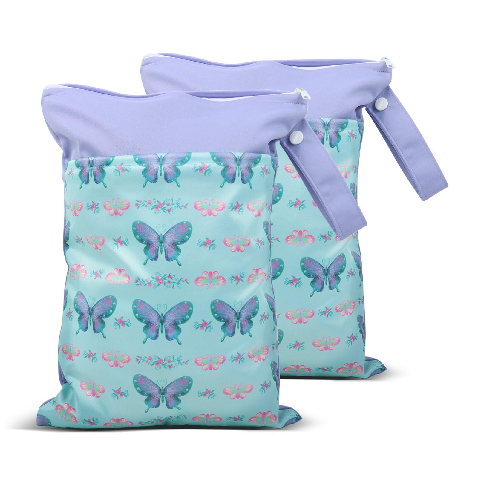 Yilnlg 2Pcs Travel Laundry Bags 35 x 25 cm, Wetbags with Double Pocket, Waterproof Bags for Swimming, Dirty Clothes Bag for Traveling, Nappy Bags with Zipper, Lightweight Wet Dry Bag โ image 1