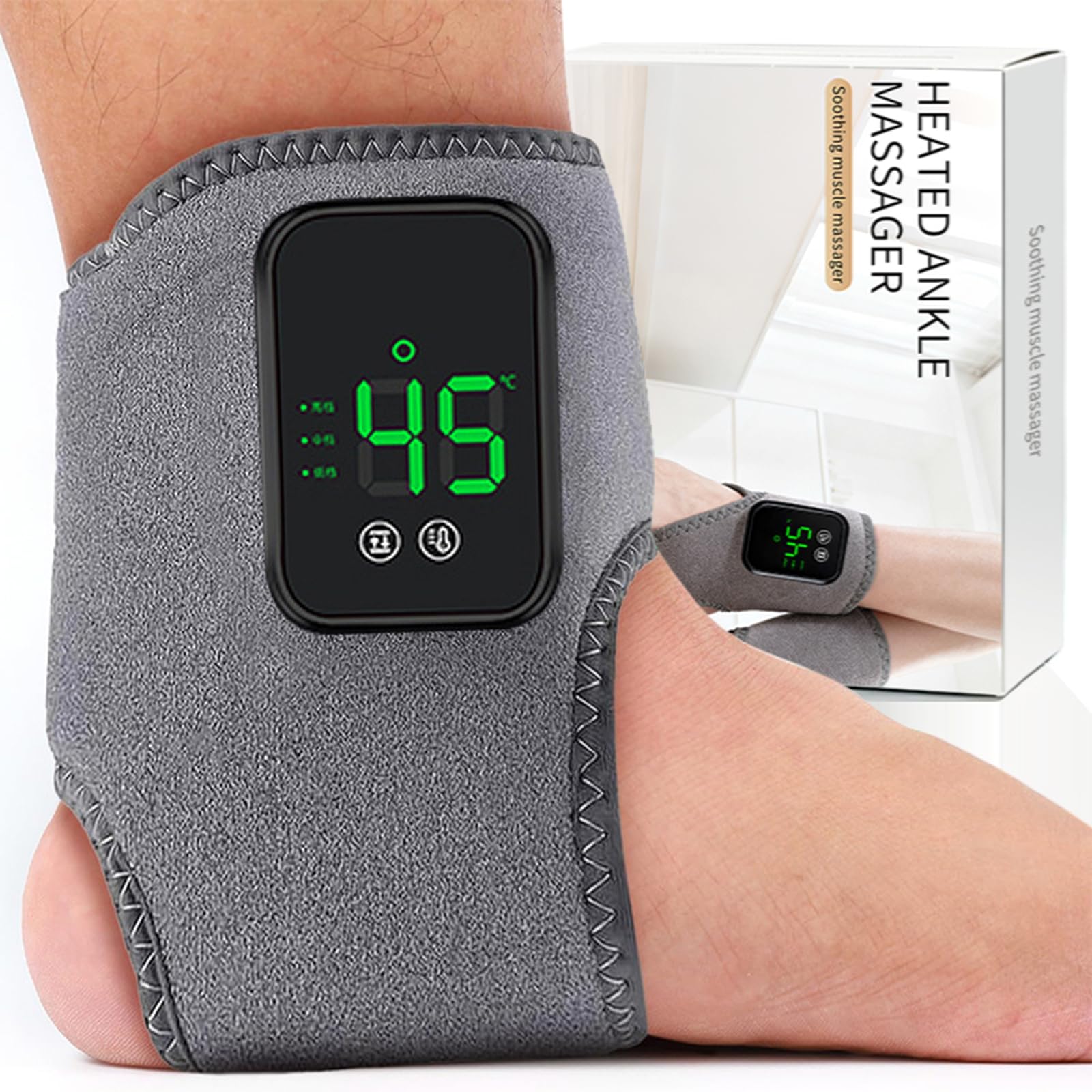 Masajeador de Pies 3 en 1 para Fascitis Plantar, Masajeador Pies Electrico con 3 Modos de Vibración, 5 Niveles de Calor y Temporizador 30 min para Circulación y Alivia el Dolor de Pies (2PCS)