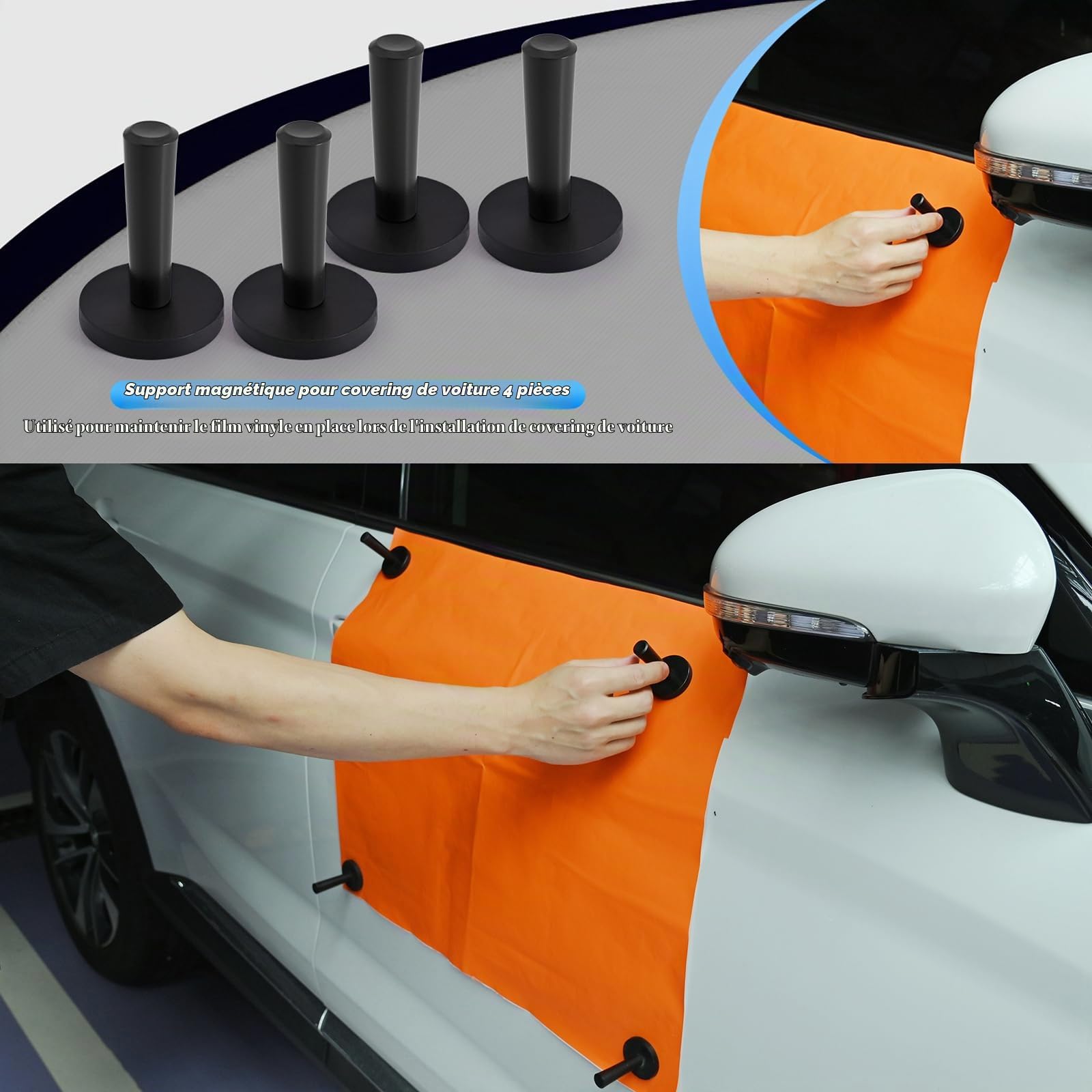 EHDIS Film Teinte Vitre Voitures Ensemble D'outils avec Décapeur Thermique Professionnel 1800W, Emballage De Installer L'outil Fenêtre Teinte De Film, Comprend Raclette Feutrine, Cutter et Magnete