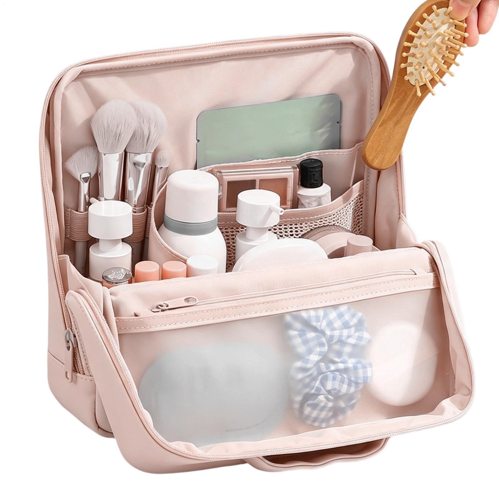 Neceser De Maquillaje Vertical Estuche De Tocador Y Cosméticos con Cierre