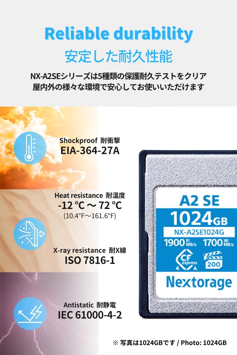 Nextorage 256GB SDXC UHS-I V30 Memory Card - 200MB/s Read, 30MB/s Write For 4K Video & DSLR