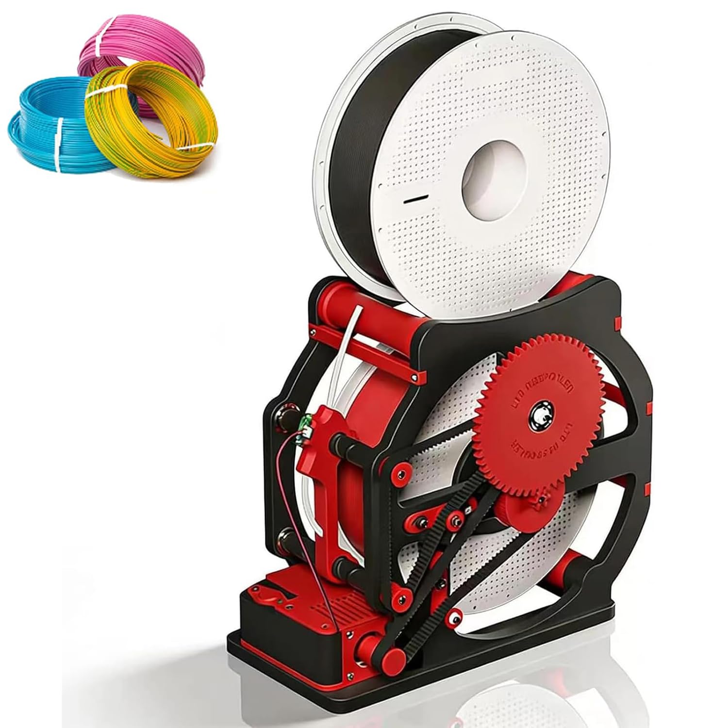 Elektryczny repooler filamentu do drukowania 3D z czujnikiem automatycznego startu/zatrzymania, automatyczne nawijanie filamentu do PLA/ABS/PETG/TPU, kompatybilny z szpulą 1 kg, do warsztatu