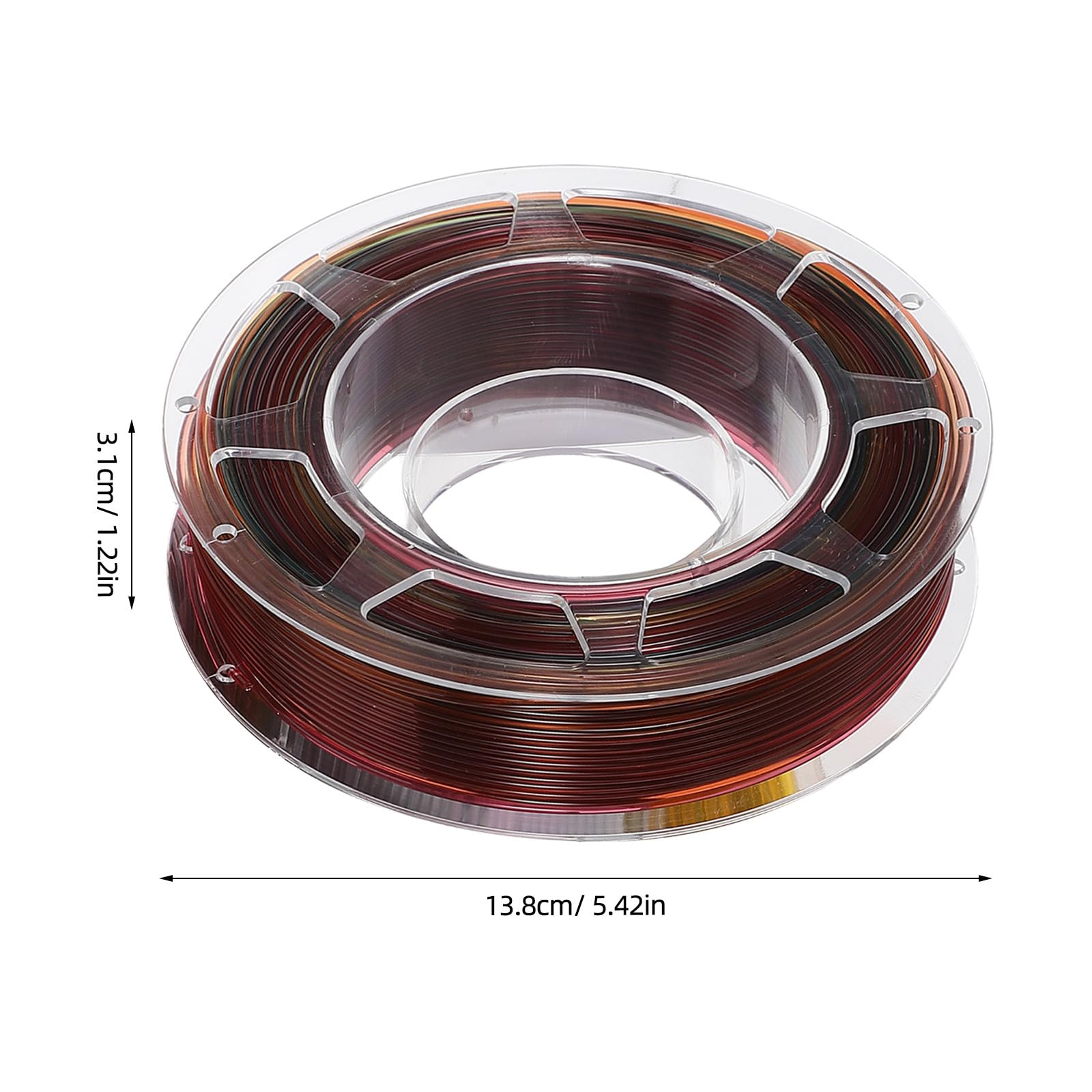 Toddmomy Paquete de 6 rollos de filamento PLA para impresora 3D - Bobina de filamento transparente pastel de 1,75 mm - Suministro de impresión 3D multicolor translúcido para proyectos de bricolaje y