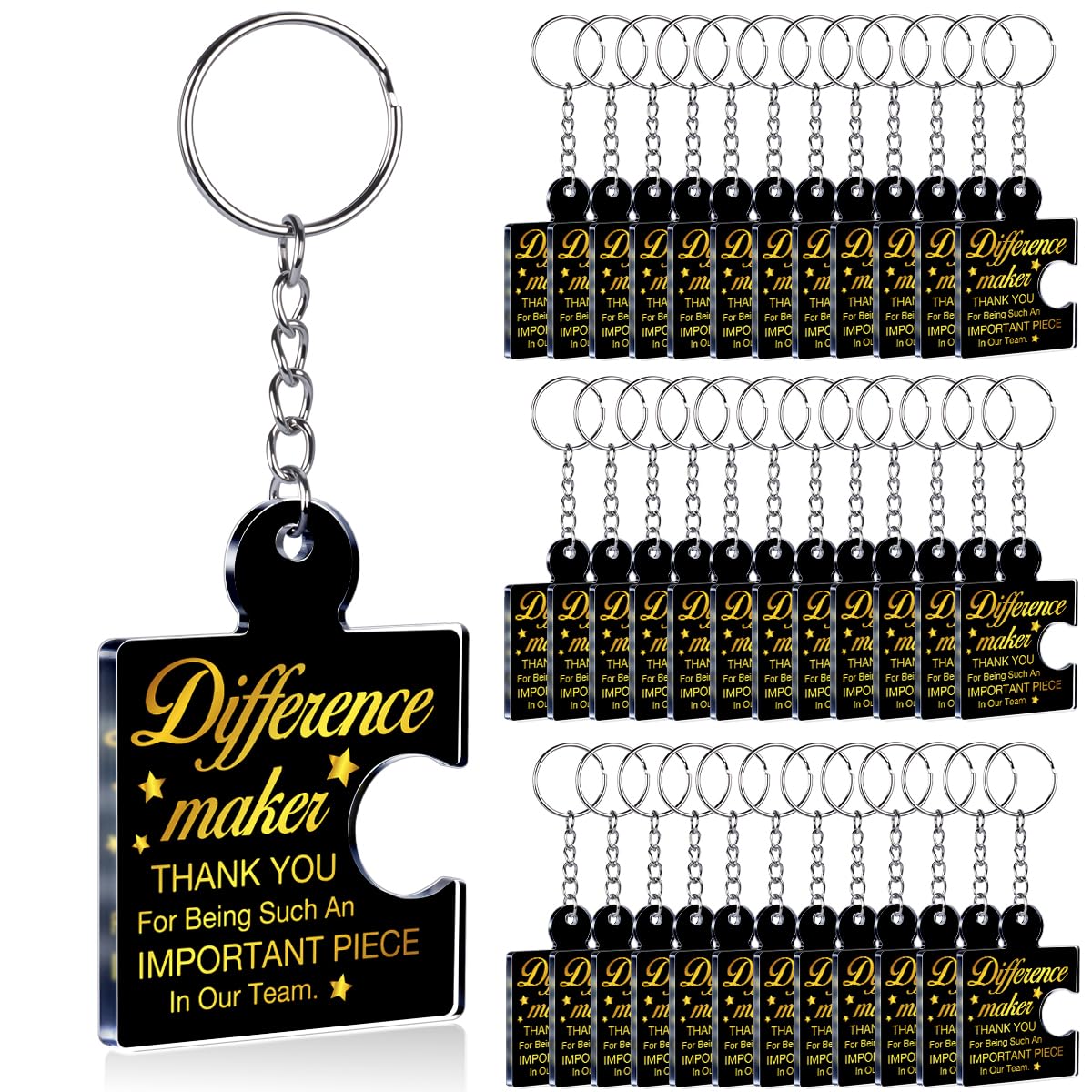 Team Appreciation Gifts Bulk Thank You Keychains for Coworkers