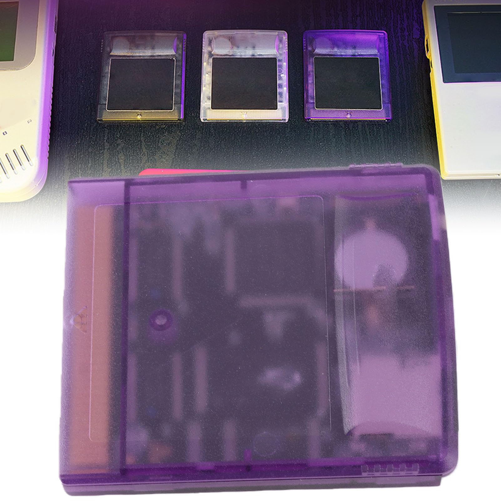 Carte Mémoire de Jeux Vidéo, Cartouche Vidéo de Jeu 1000 en 1 avec Carte Mémoire 8G pour Gameboy Advance SP, Prise en Charge MAPPER MBC1/2/3/5 (Violet Transparent)