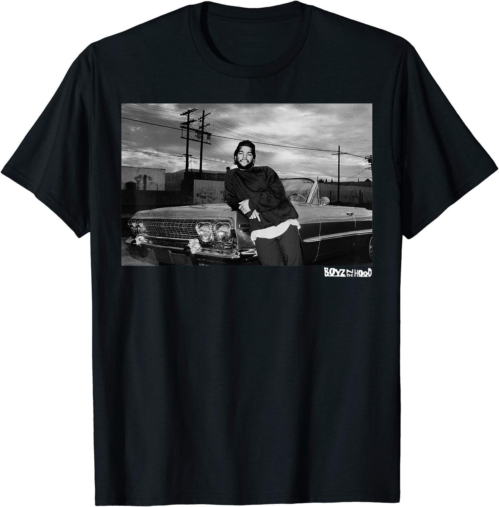 Boyz N The HoodDoughboy Leaning On Impala Portrait T-ShirtOEKO-TEX STANDARD 100