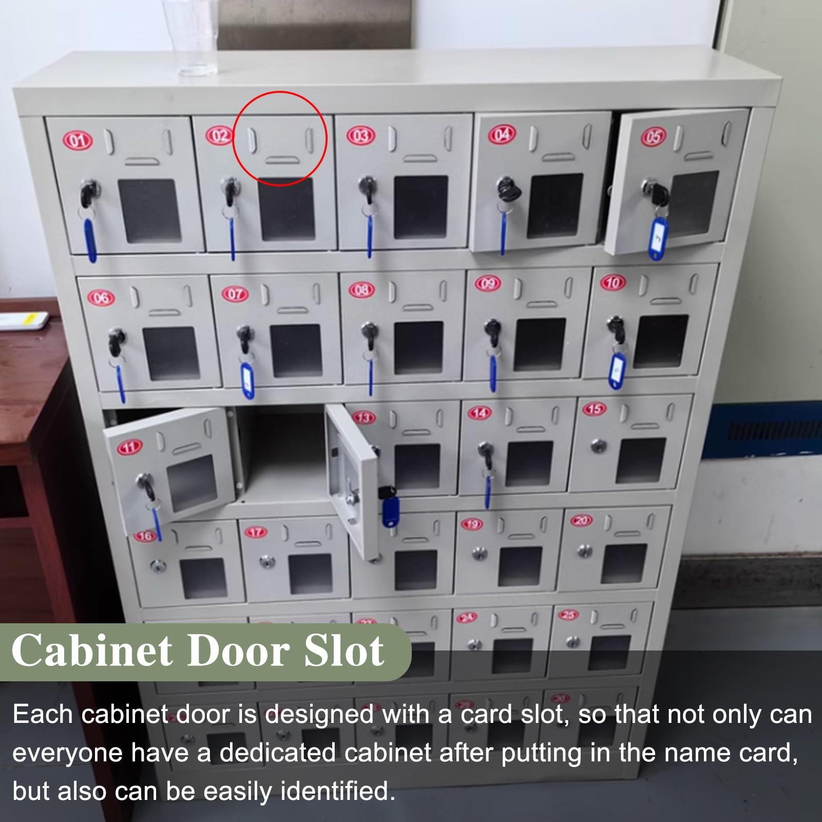 Porta cellulare in acciaio con finestra in acrilico trasparente - Nizer per telefono cellulare indipendente a 20 porte per laboratori, uffici e scuole - Stazione di ricarica da scrivania durevole