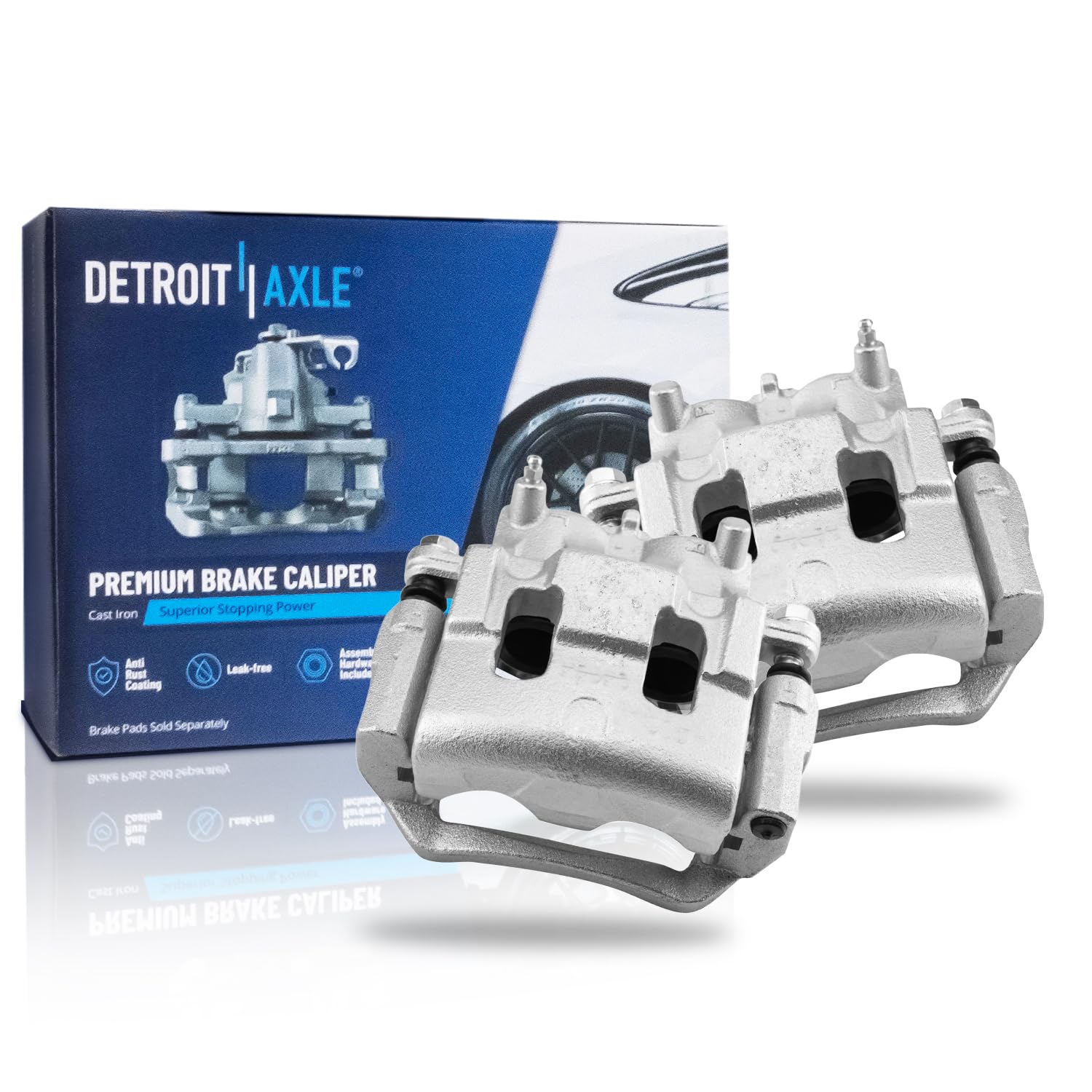 Detroit Axle - 2pc Front Brake Calipers for 2017-2022 Ford Edge Lincoln MKX