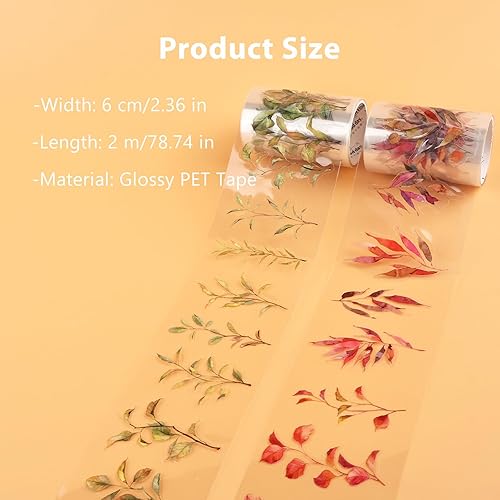 Miniatura 9 de Washi Tape - Cinta adhesiva decorativa de PET para álbumes de recortes, suministros de diario de basura, planificadores y manualidades (azul y rosa)