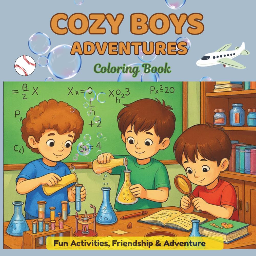 COZY BOYS ADVENTURES: Fun Activities, Friendship, Creativity and Everyday Adventures for Boys Ages 7–12 Relaxing Cozy Scenes with Sports, Travel, ... and Have Fun Through Cozy Everyday Adventures