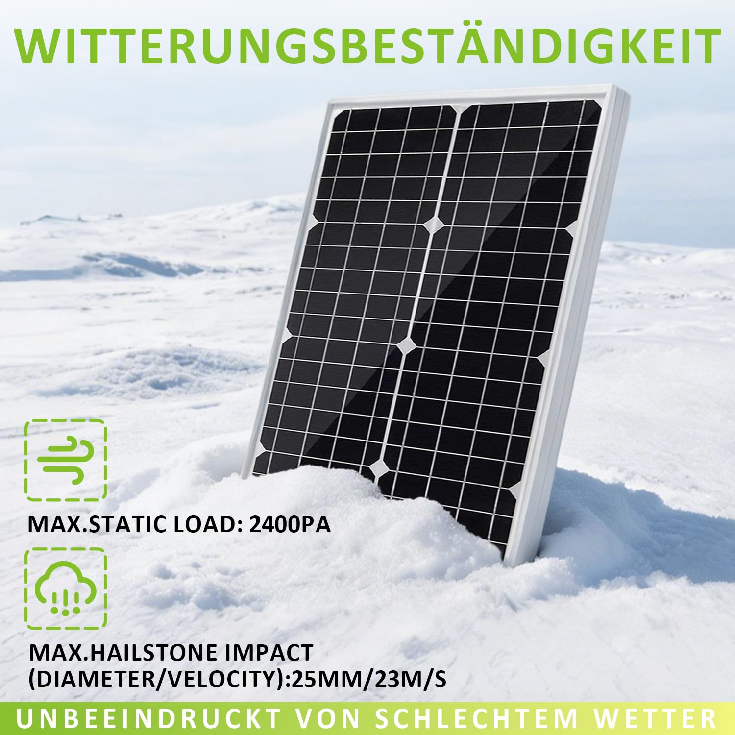 Topsolar 30W 12V Mono Solarpanel‑Set mit Laderegler für Batterie‑Aufladung