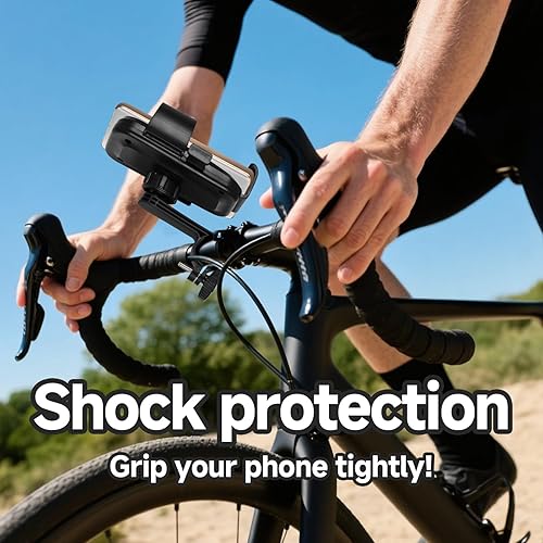 Miniatura 3 de Soporte de teléfono eléctrico para bicicleta, a prueba de golpes y antivibraciones, para bicicleta eléctrica y motocicleta, operación con una mano,