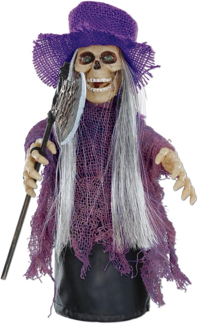 Party Central Pack of 6 Halloween Haunted Spinnin' and Screamin' Purple Hat Demon 10"