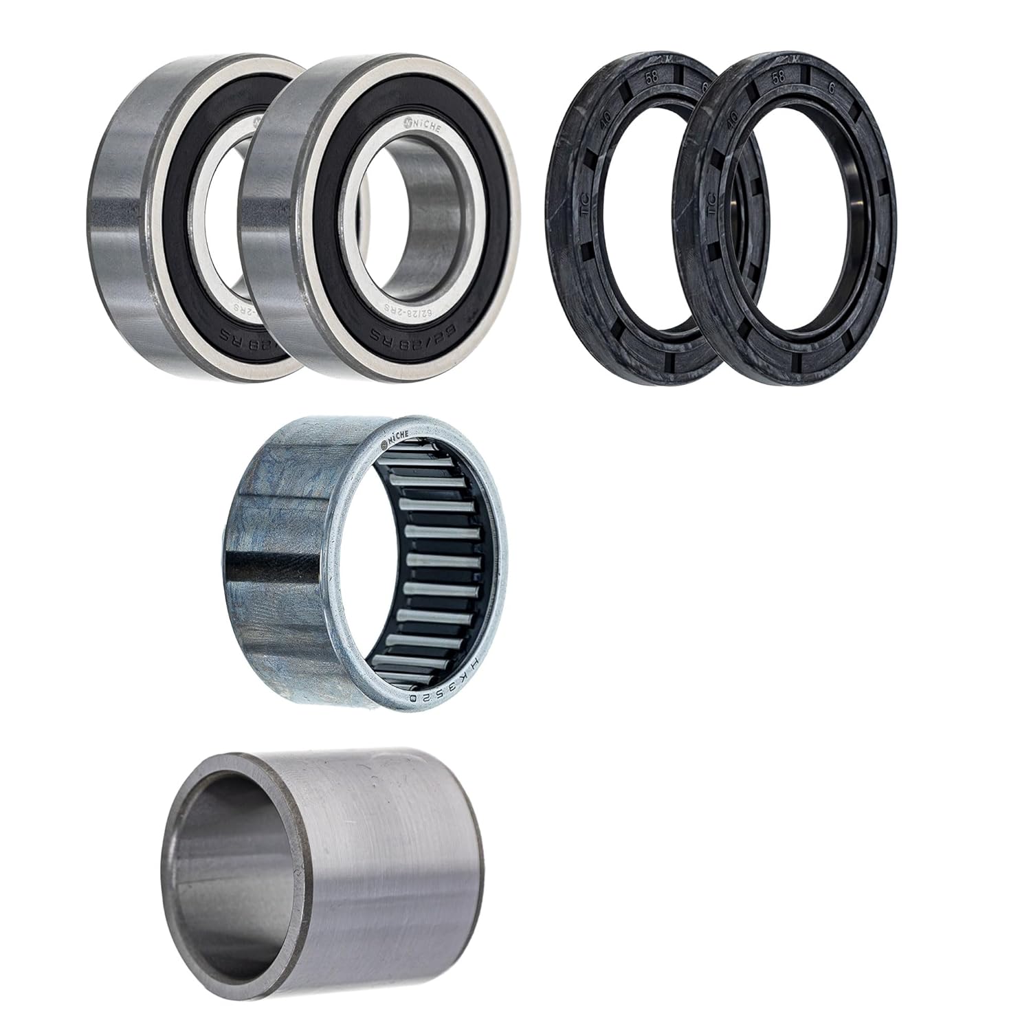 NICHE Wheel Bearing Shaft Seal Kit for Yamaha YZF-R1 50th 28-2RS 62-2RS