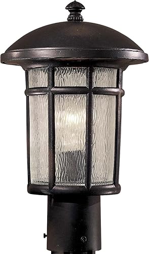 Minka Lavery Luces de poste para exteriores 8256-94 Cranston - Lámpara de iluminación exterior de aluminio fundido, 100 vatios, Heritage