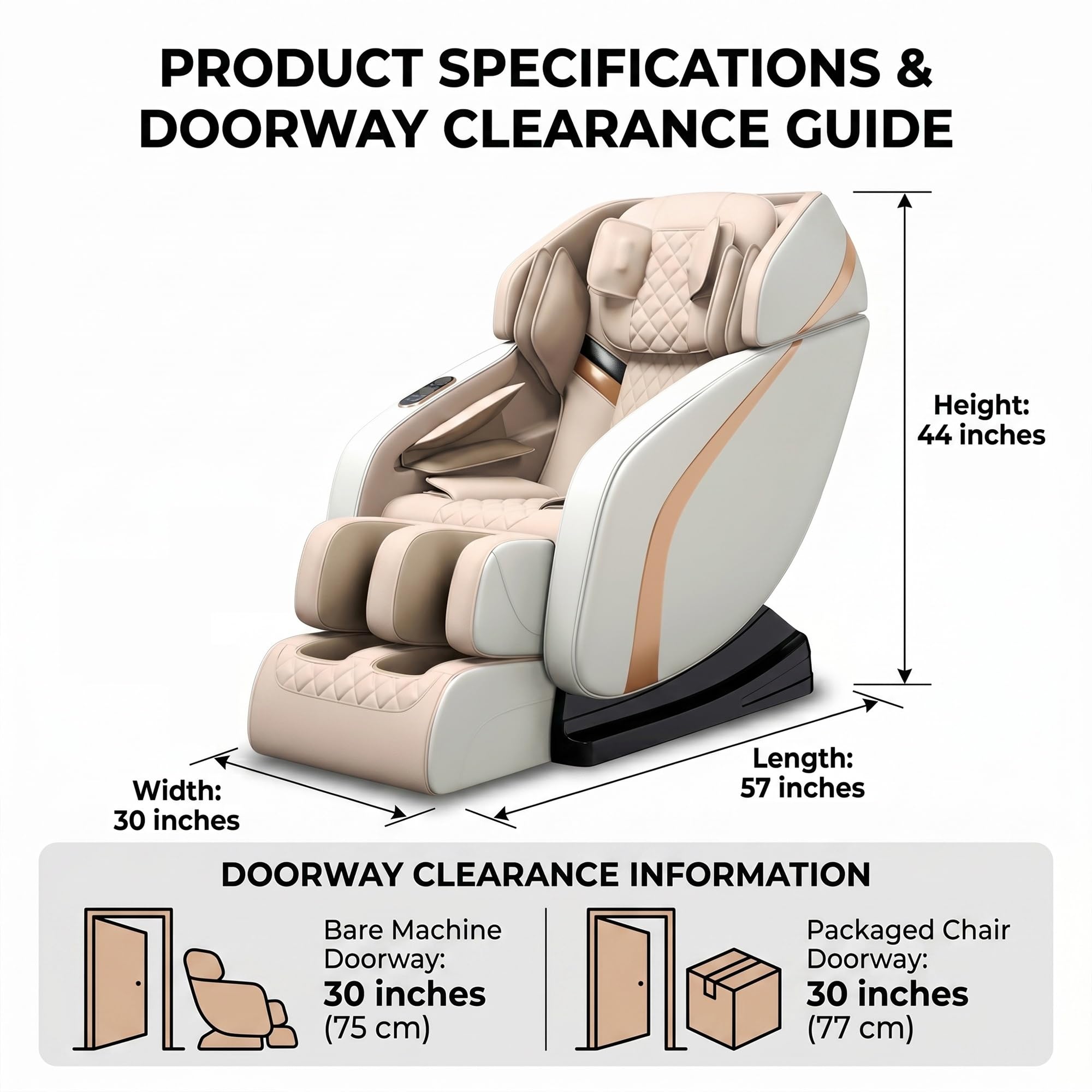 Sillón de Masaje Eléctrico Cuerpo Completo Gravedad Cero con Bluetooth, Pantalla LCD, Rodillos para Cadera, Compresión de Aire, Ahorro de Espacio, Sillón Relax Shiatsu Profesional(Gray)