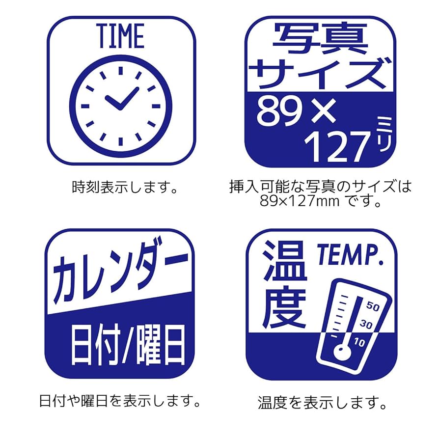  フォトフレームと時計のセット フォトフレームと時計がセットになった BIT4（ビットフォー