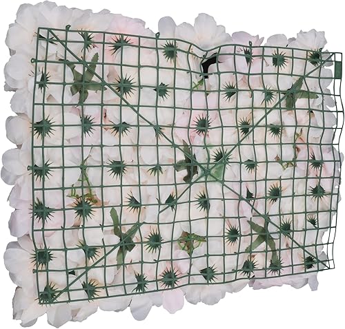 Miniatura 4 de Panel de pared de flores para telón de fondo de pared, 6 piezas de 23.62 x 15.75 pulgadas, rosa amarillo y blanco, telón de fondo de flores